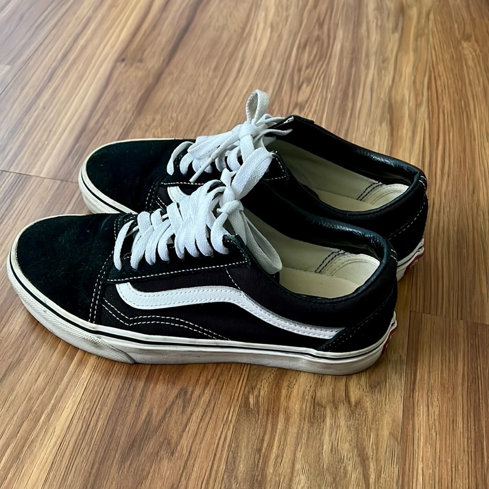 Vans White and Black Sneakers